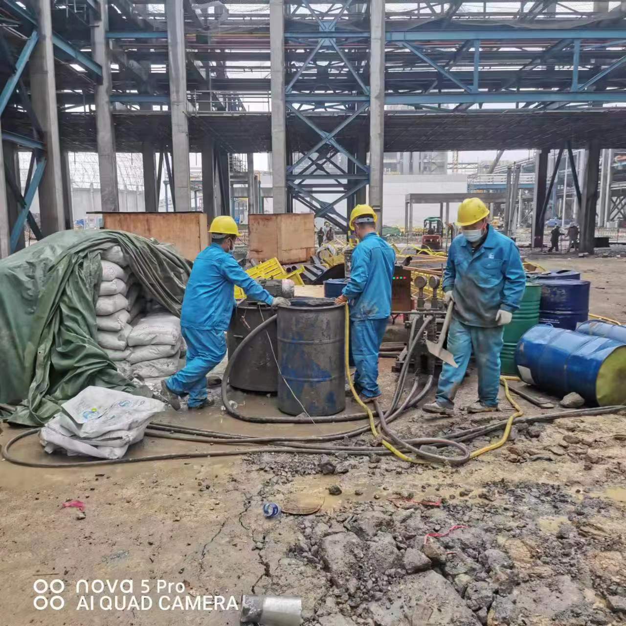 潜江设备基础下沉沉降注浆加固施工